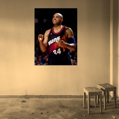 Charles Barkley Retro Vintage Basketball Sport Wall Art Print Poster