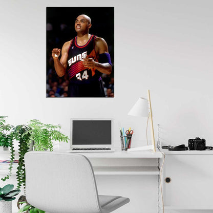 Charles Barkley Retro Vintage Basketball Sport Wall Art Print Poster
