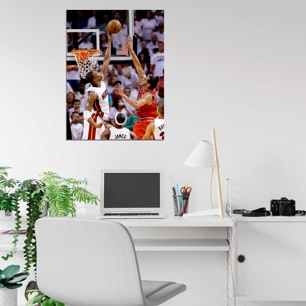Chris Bosh Block Basketball Sport Wall Art Print Poster