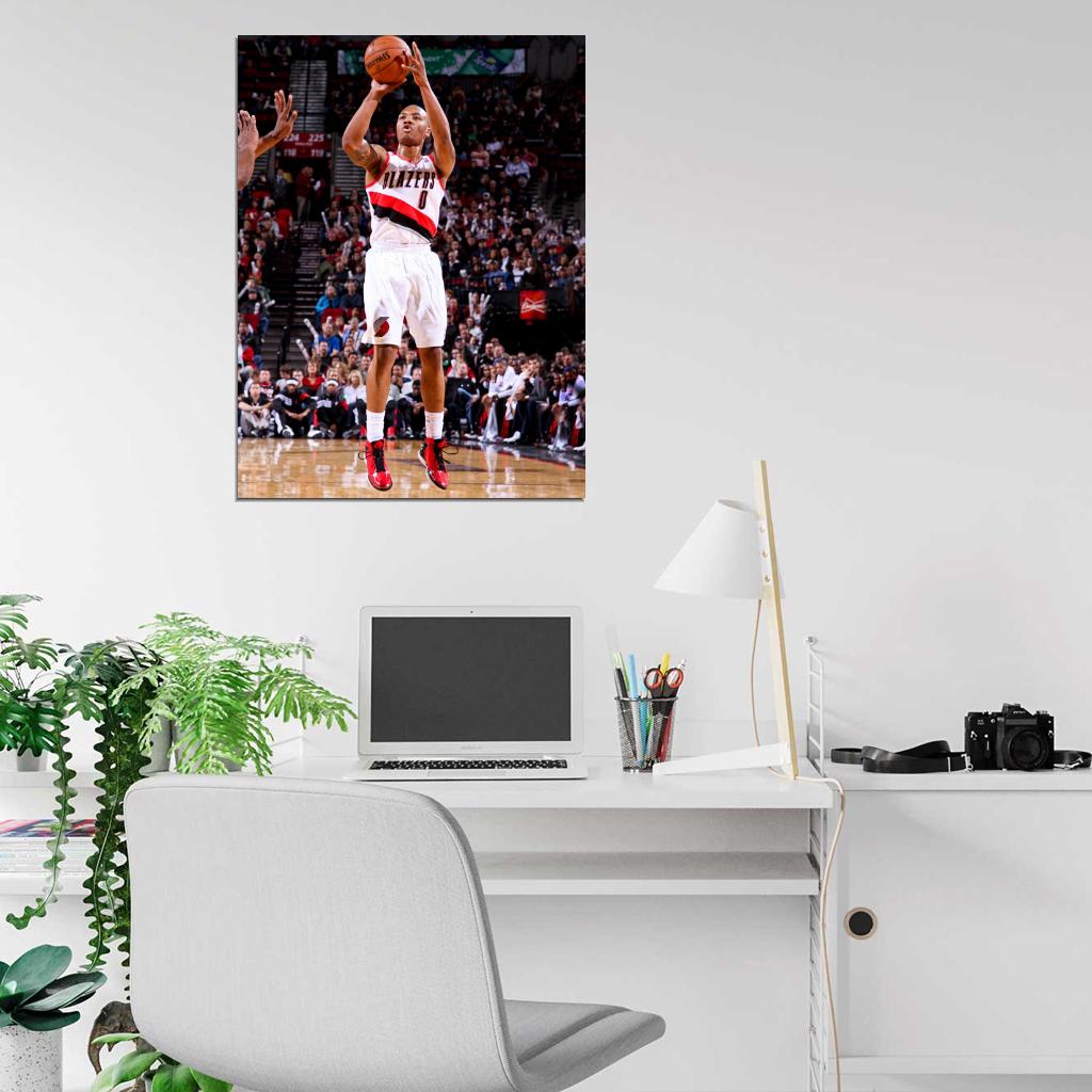 Damian Lillard Jump Shot Basketball Sport Wall Art Print Poster