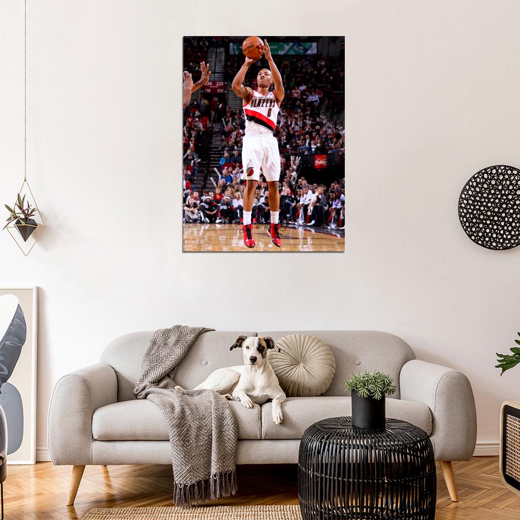 Damian Lillard Jump Shot Basketball Sport Wall Art Print Poster