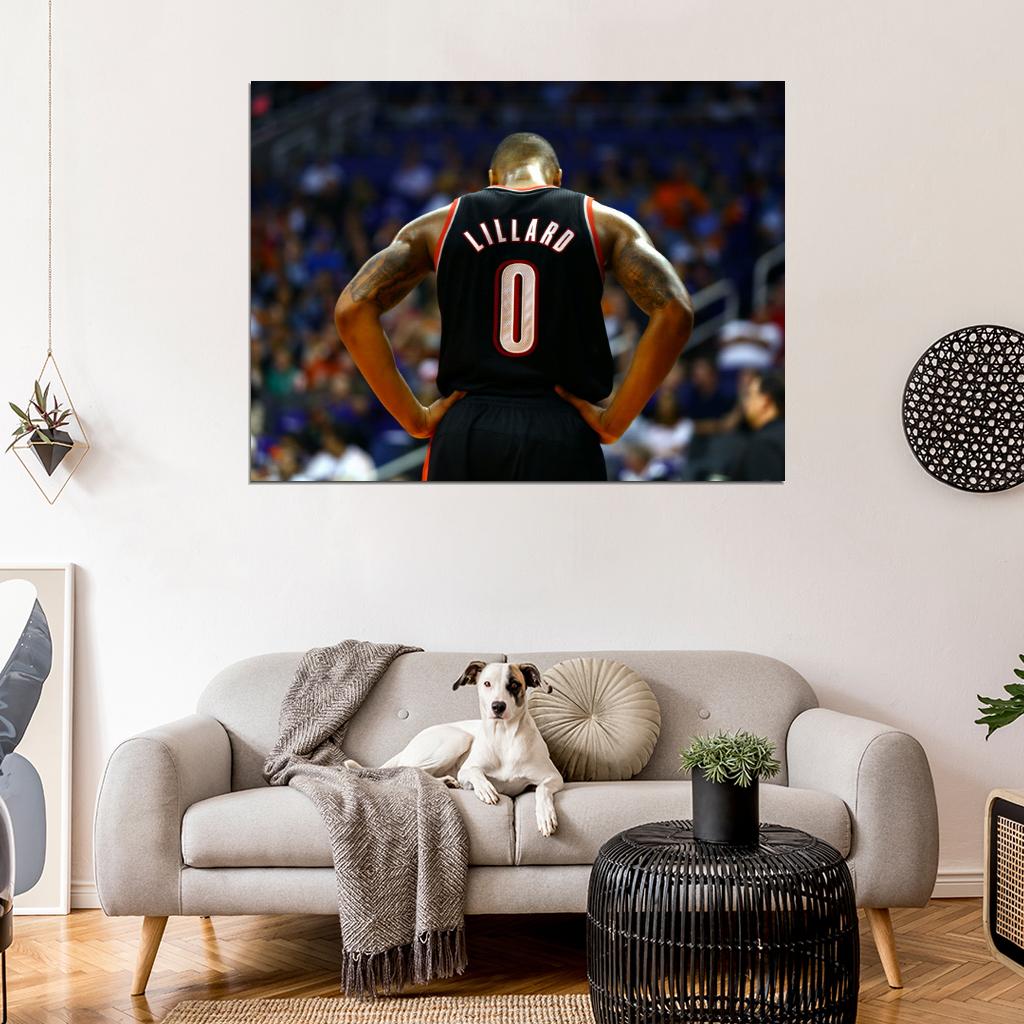 Damian Lillard Back Basketball Sport Wall Art Print Poster