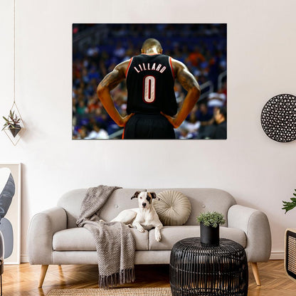 Damian Lillard Back Basketball Sport Wall Art Print Poster