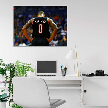 Damian Lillard Back Basketball Sport Wall Art Print Poster