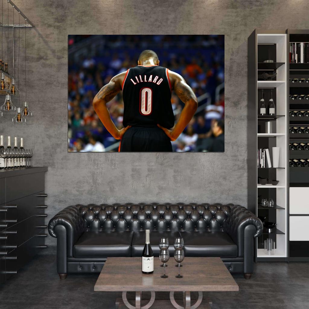 Damian Lillard Back Basketball Sport Wall Art Print Poster