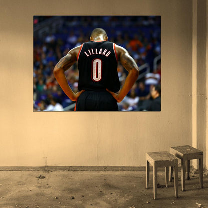 Damian Lillard Back Basketball Sport Wall Art Print Poster