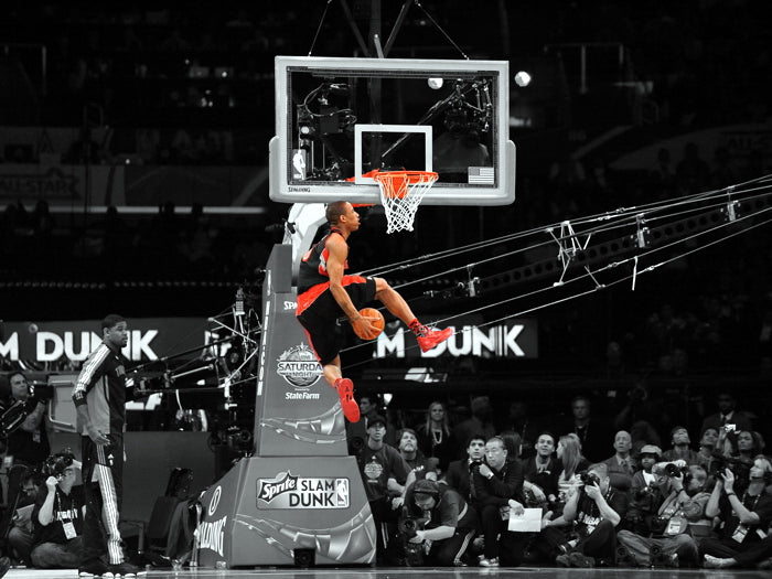 DeMar DeRozan Slam Dunk Contest BW Basketball Sport Wall Art Print Poster