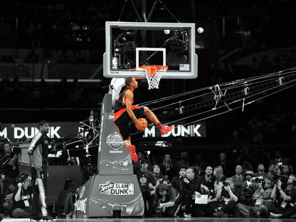 DeMar DeRozan Slam Dunk Contest BW Basketball Sport Wall Art Print Poster