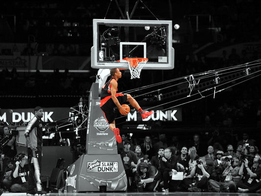 DeMar DeRozan Slam Dunk Contest BW Basketball Sport Wall Art Print Poster
