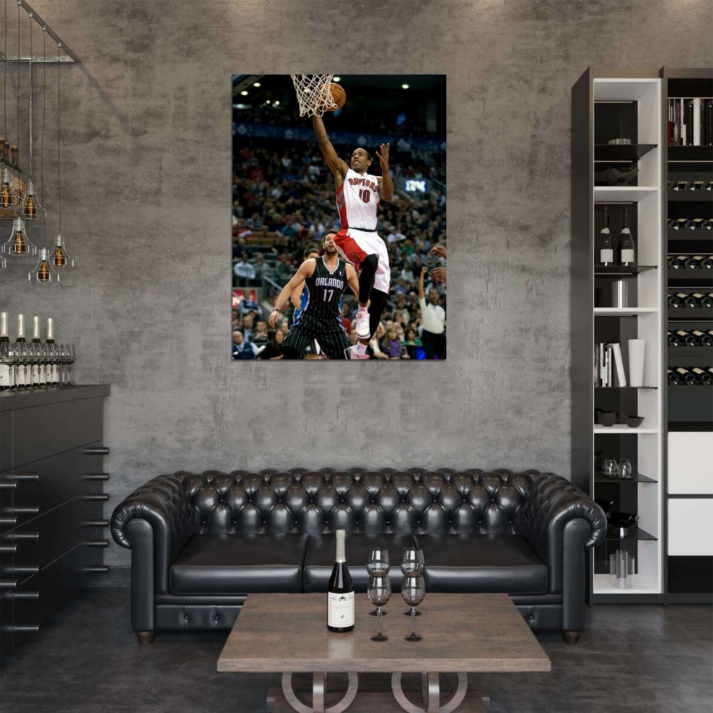 DeMar DeRozan Dunk Basketball Sport Wall Art Print Poster
