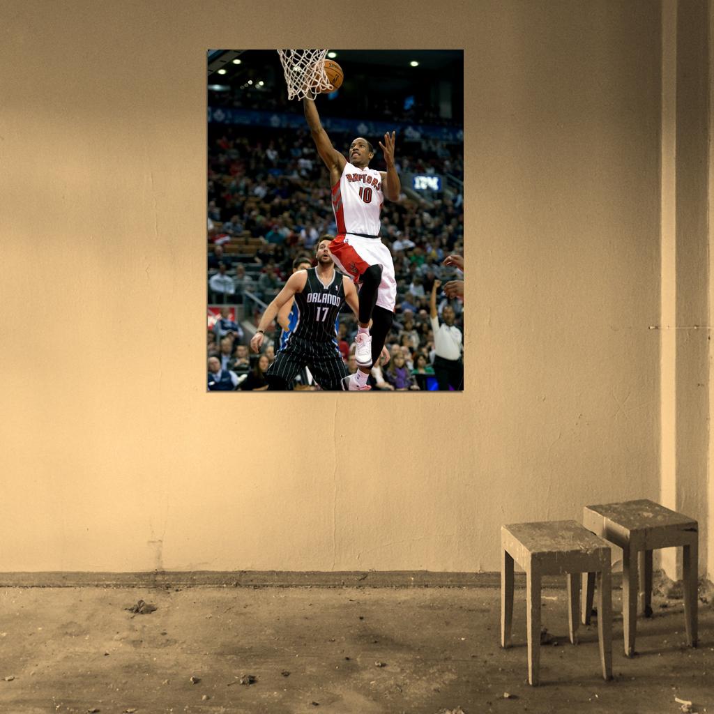 DeMar DeRozan Dunk Basketball Sport Wall Art Print Poster