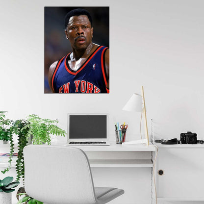 Patrick Ewing New York Retro Basketball Sport Wall Art Print Poster