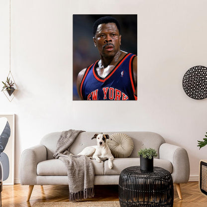Patrick Ewing New York Retro Basketball Sport Wall Art Print Poster