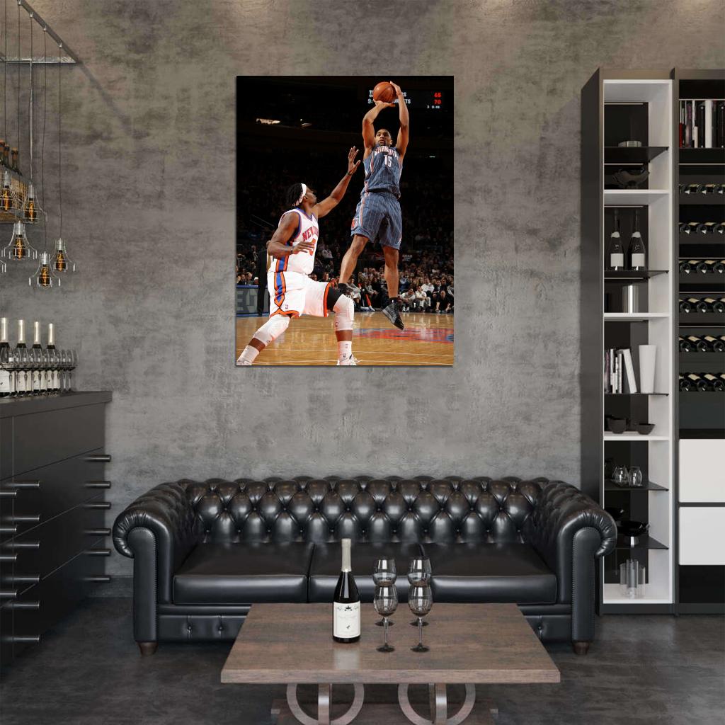 Gerald Henderson Fadeaway Jump Shot Charlotte Bobcats Basketball Sport Wall Art Print Poster