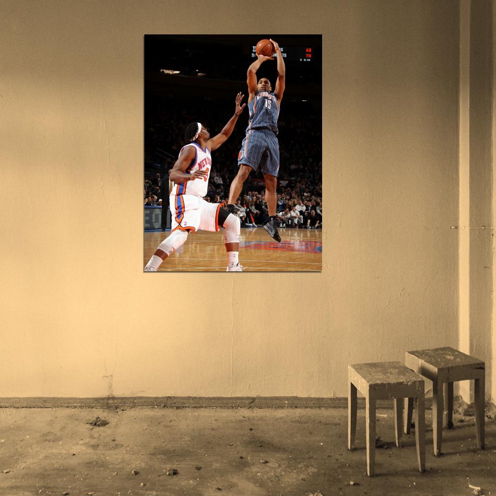 Gerald Henderson Fadeaway Jump Shot Charlotte Bobcats Basketball Sport Wall Art Print Poster
