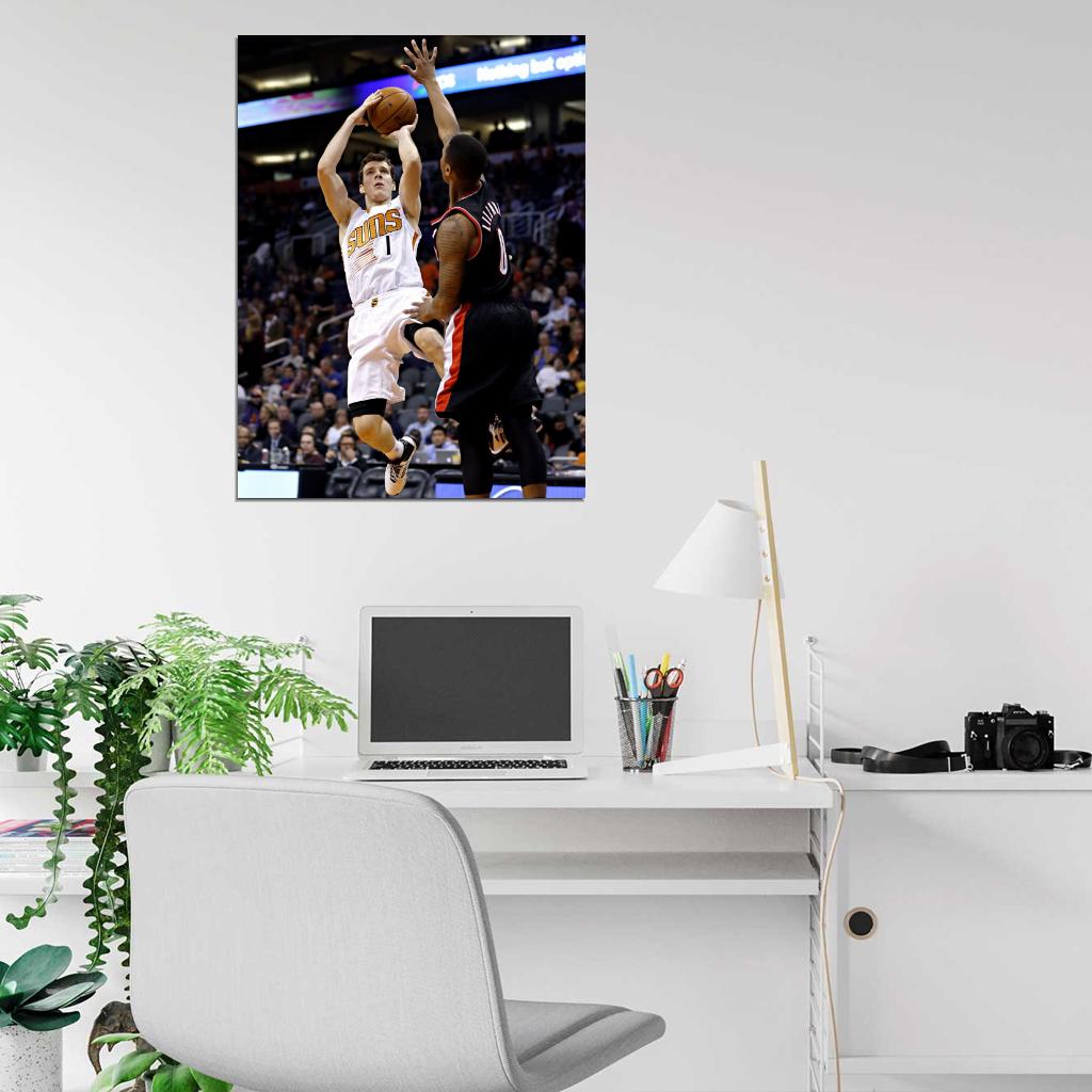 Goran Dragic Fadeaway Jump Shot Basketball Sport Wall Art Print Poster