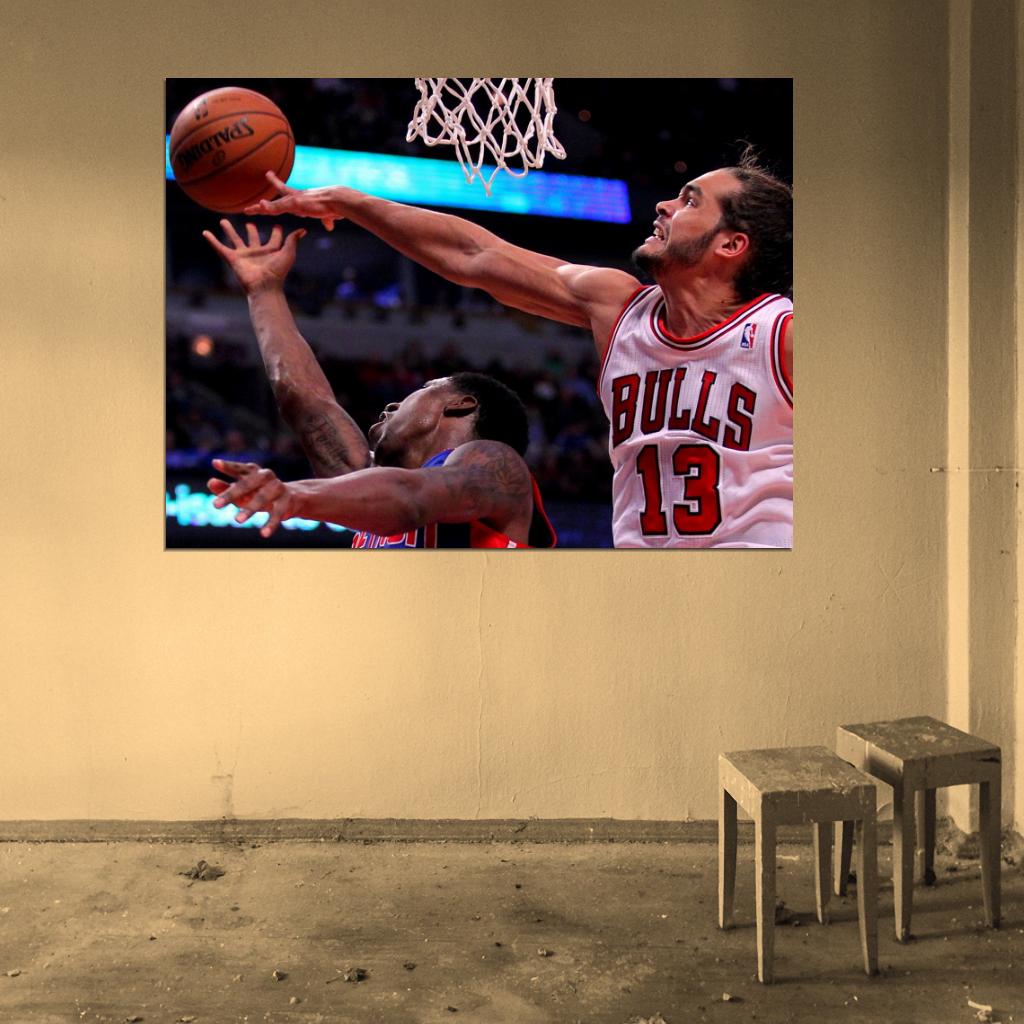 Joakim Noah Block Basketball Sport Wall Art Print Poster