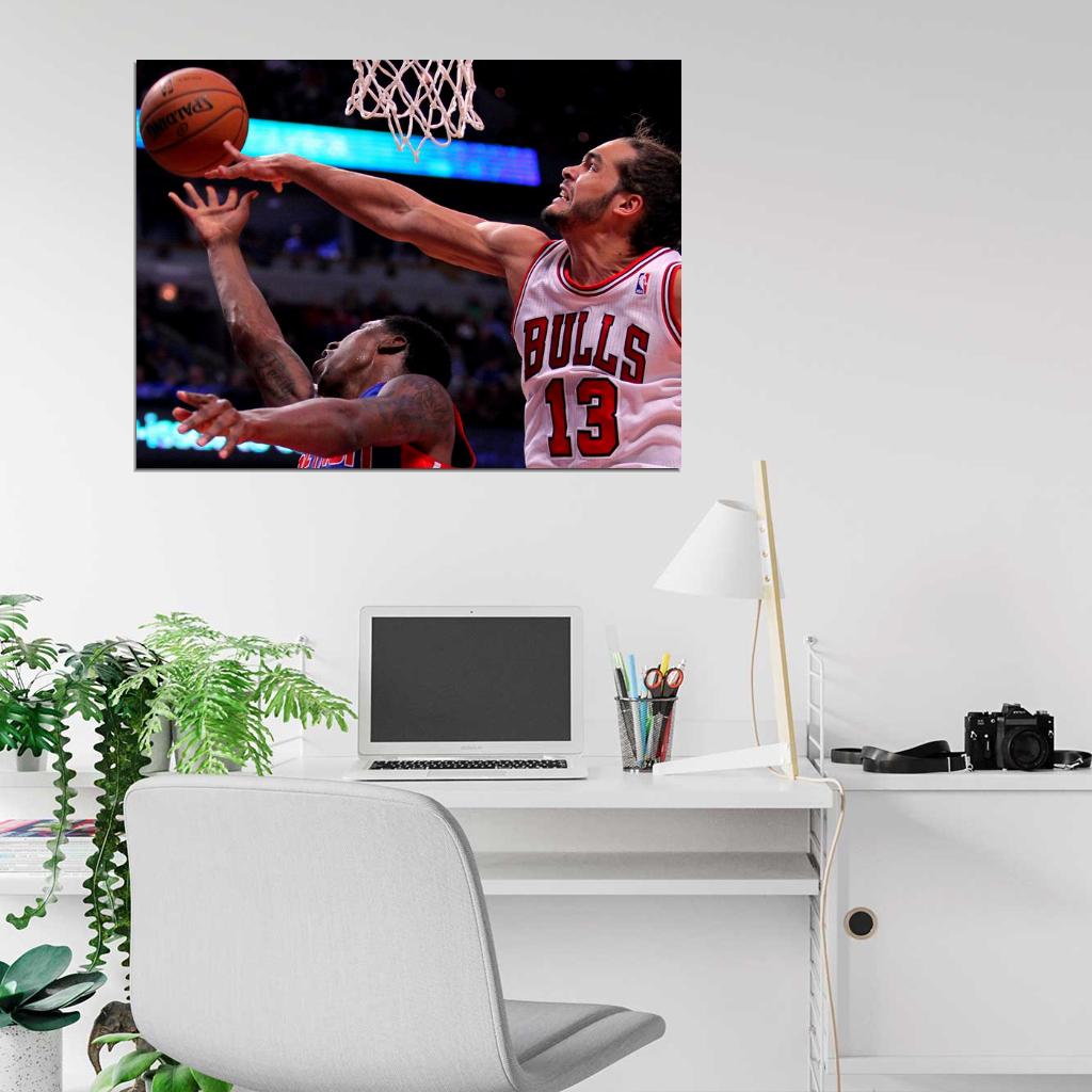 Joakim Noah Block Basketball Sport Wall Art Print Poster