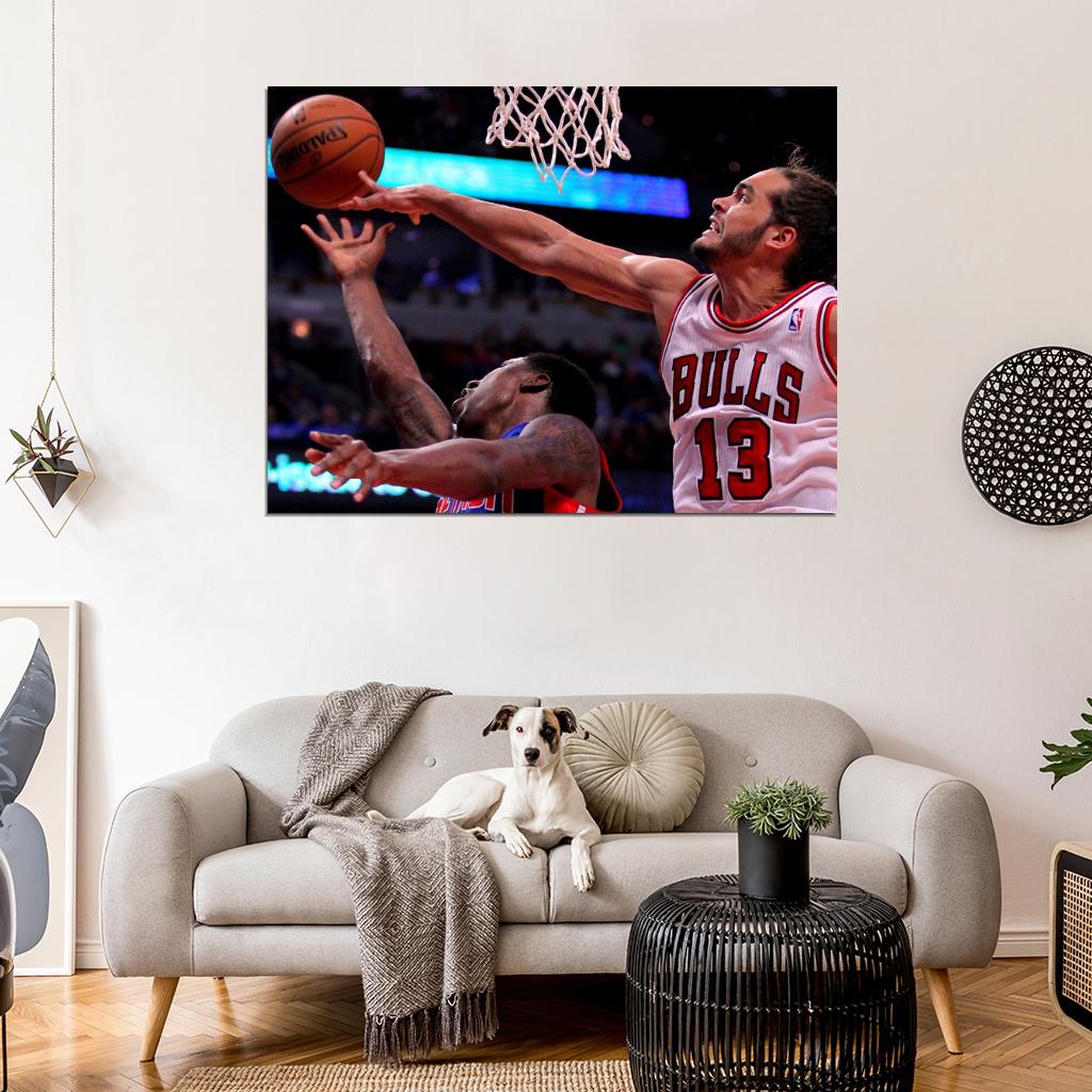 Joakim Noah Block Basketball Sport Wall Art Print Poster