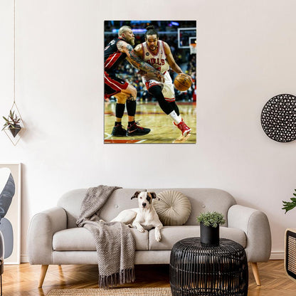 Joakim Noah vs Chris Andersen Basketball Sport Wall Art Print Poster