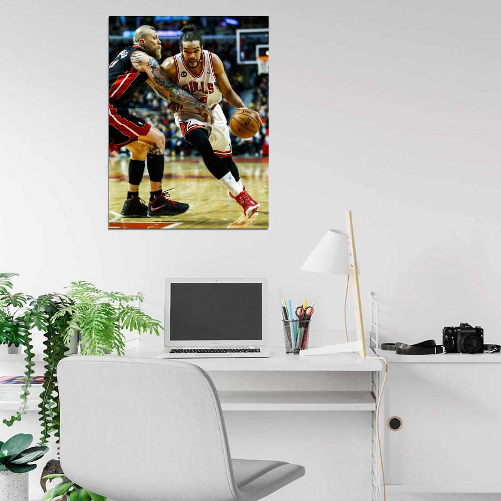 Joakim Noah vs Chris Andersen Basketball Sport Wall Art Print Poster