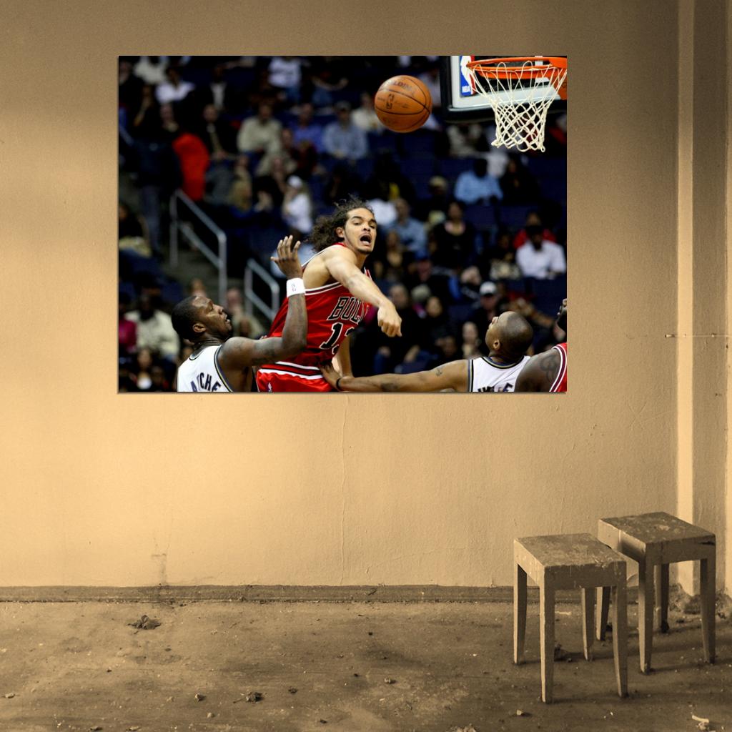 Joakim Noah Monster Block Basketball Sport Wall Art Print Poster