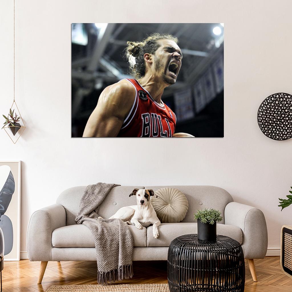 Joakim Noah Scream Basketball Sport Wall Art Print Poster