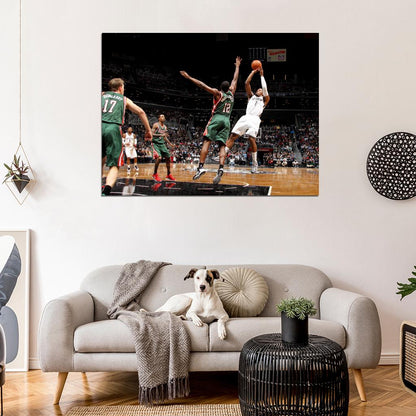 Joe Johnson Fadeaway Jump Shot Basketball Sport Wall Art Print Poster