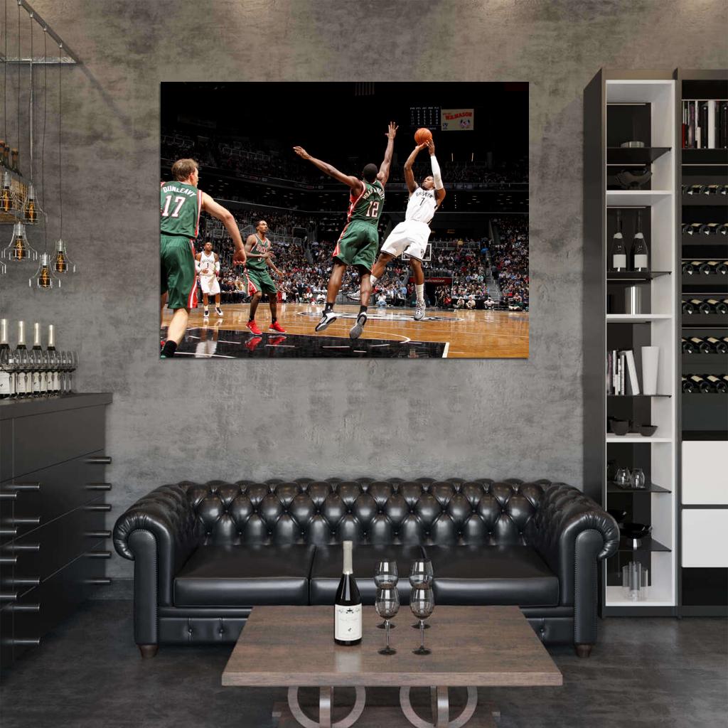 Joe Johnson Fadeaway Jump Shot Basketball Sport Wall Art Print Poster