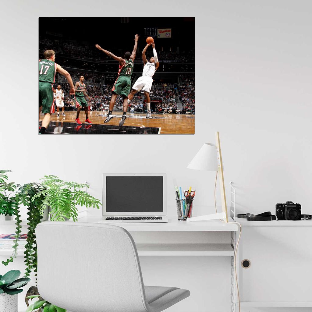 Joe Johnson Fadeaway Jump Shot Basketball Sport Wall Art Print Poster