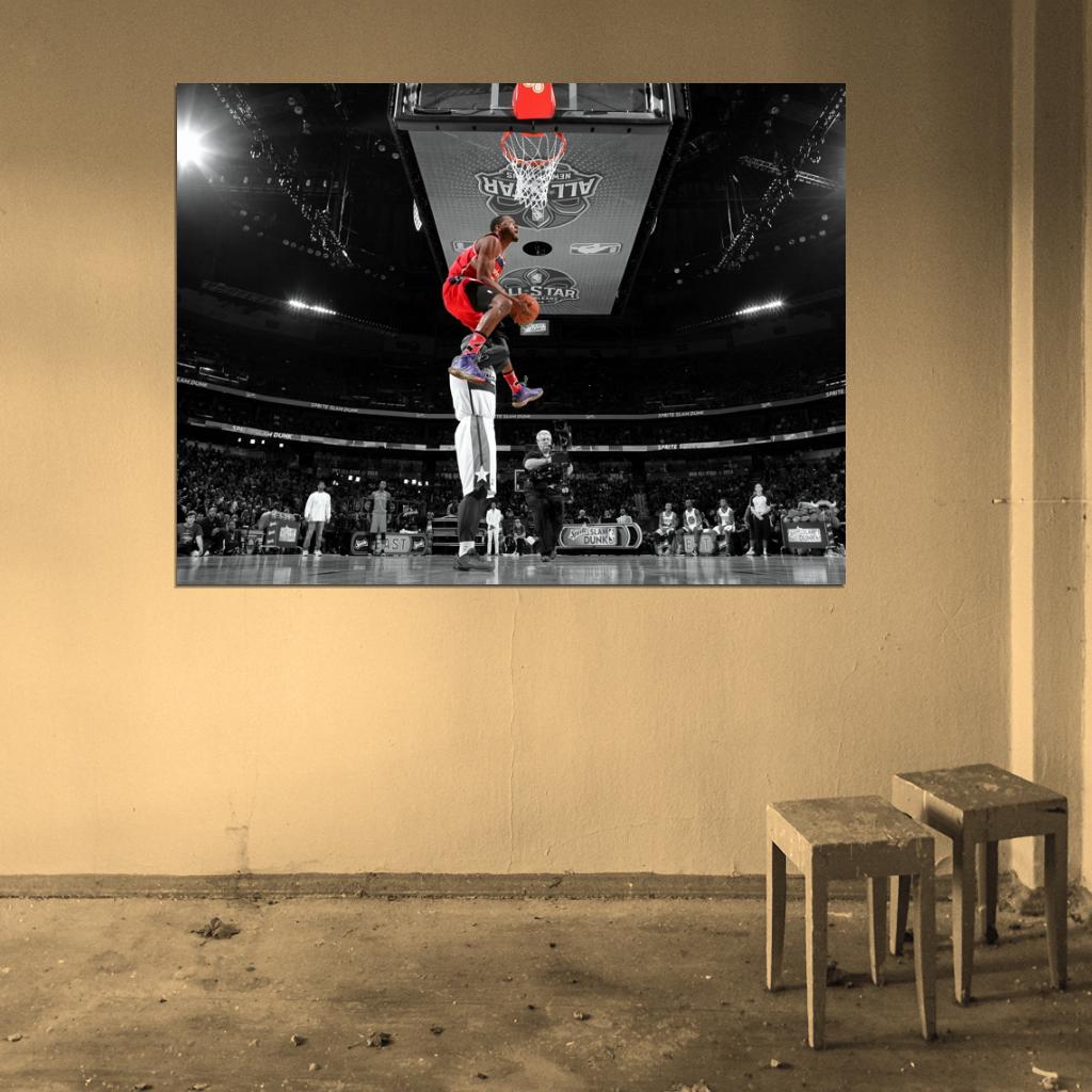 John Wall Washington Wizards Slam Dunk Contest All-Star Basketball Sport Wall Art Print Poster