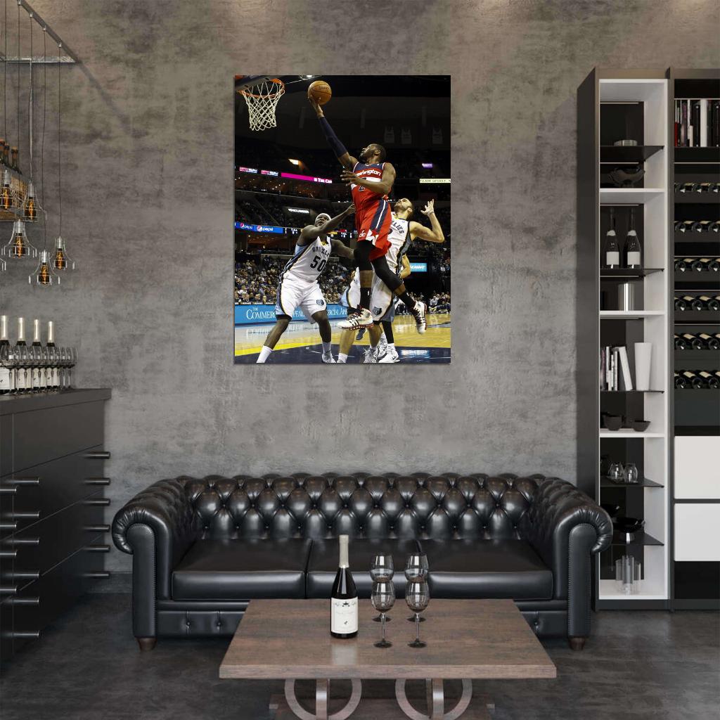 John Wall Layup Washington Wizards Basketball Sport Wall Art Print Poster