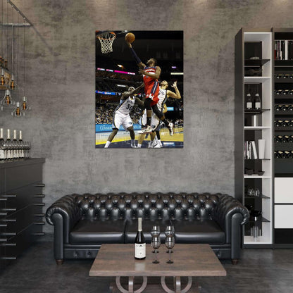John Wall Layup Washington Wizards Basketball Sport Wall Art Print Poster