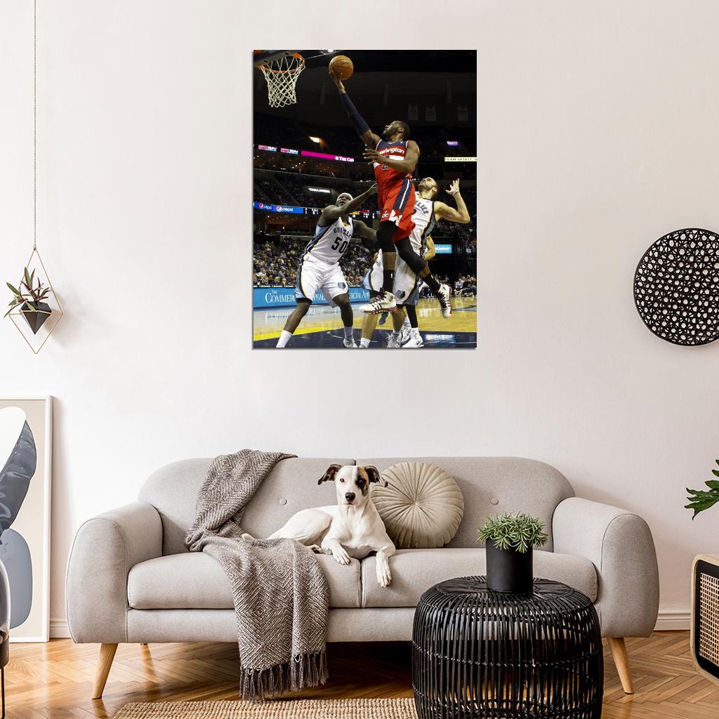 John Wall Layup Washington Wizards Basketball Sport Wall Art Print Poster