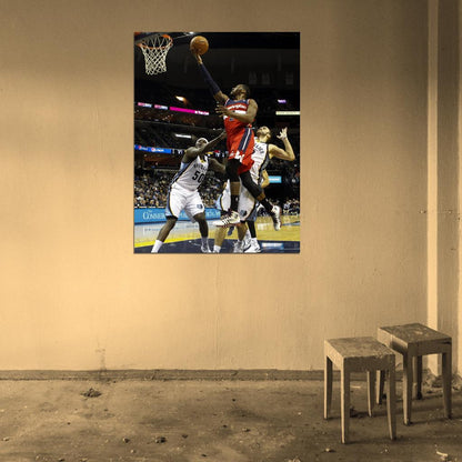 John Wall Layup Washington Wizards Basketball Sport Wall Art Print Poster