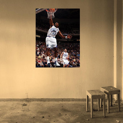 Karl Malone Dunk Retro Sport Wall Art Print Poster