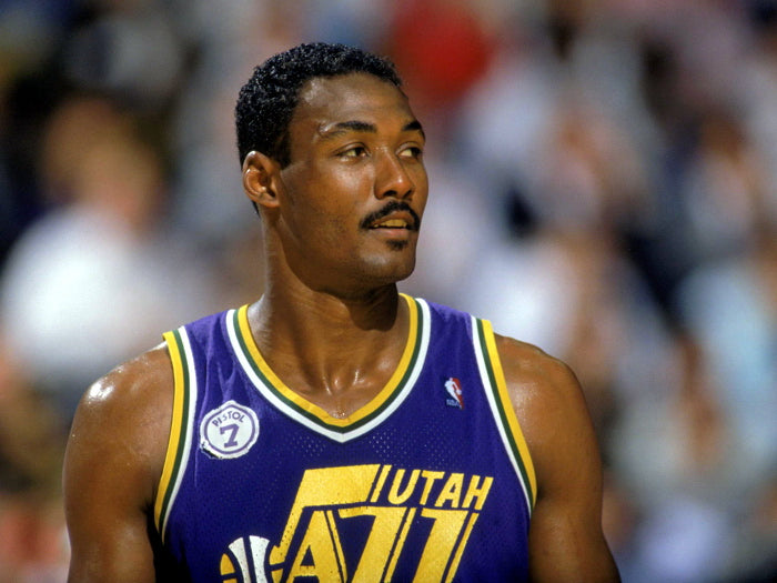 Karl Malone Young Retro Sport Wall Art Print Poster