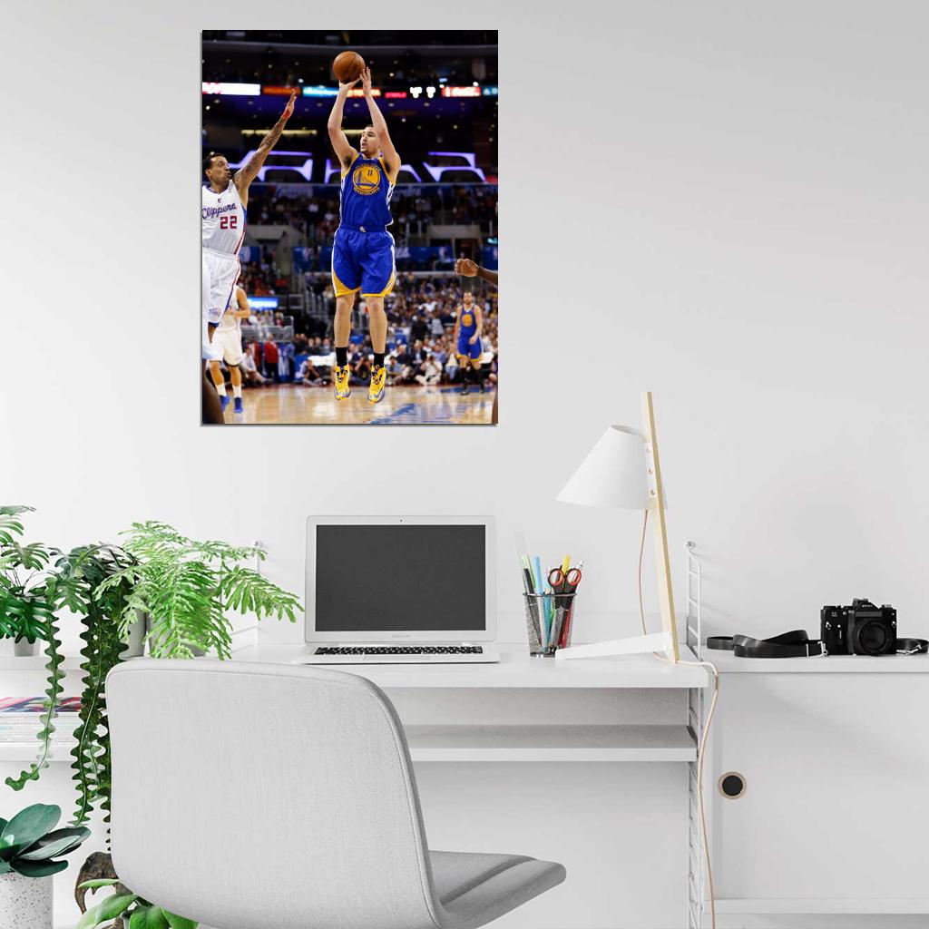 Klay Thompson Jump Shot Basketball Sport Wall Art Print Poster