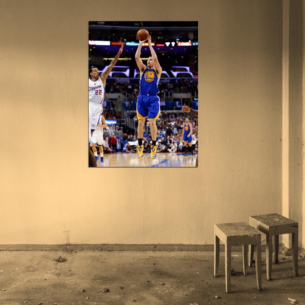 Klay Thompson Jump Shot Basketball Sport Wall Art Print Poster