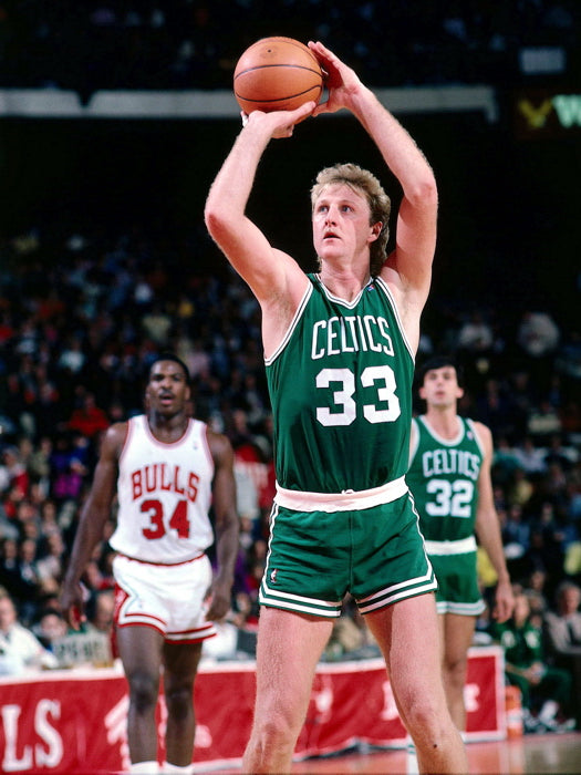 Larry Bird Boston Free Throw Retro Vintage Basketball Sport Wall Art Print Poster