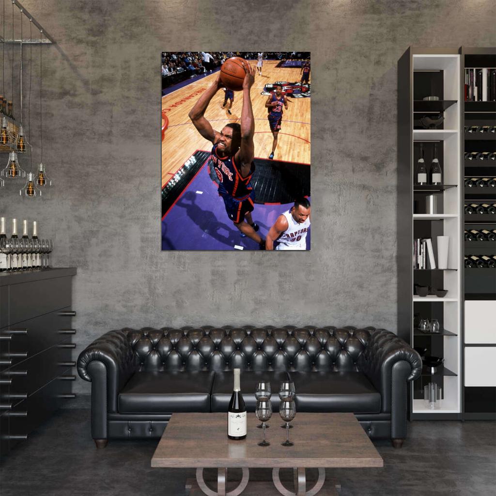 Latrell Sprewell Dunk New York Retro Basketball Sport Wall Art Print Poster