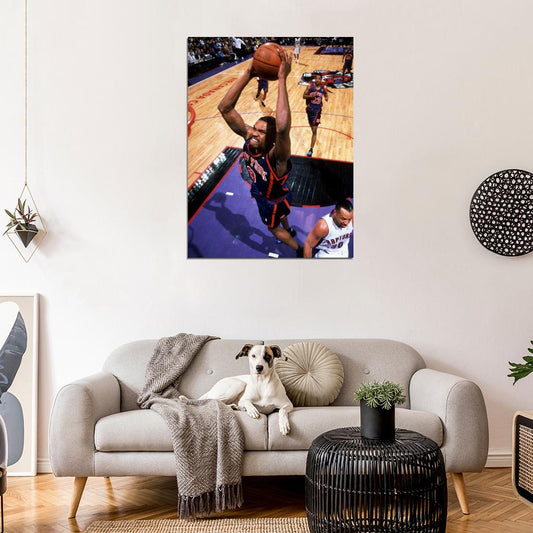 Latrell Sprewell Dunk New York Retro Basketball Sport Wall Art Print Poster