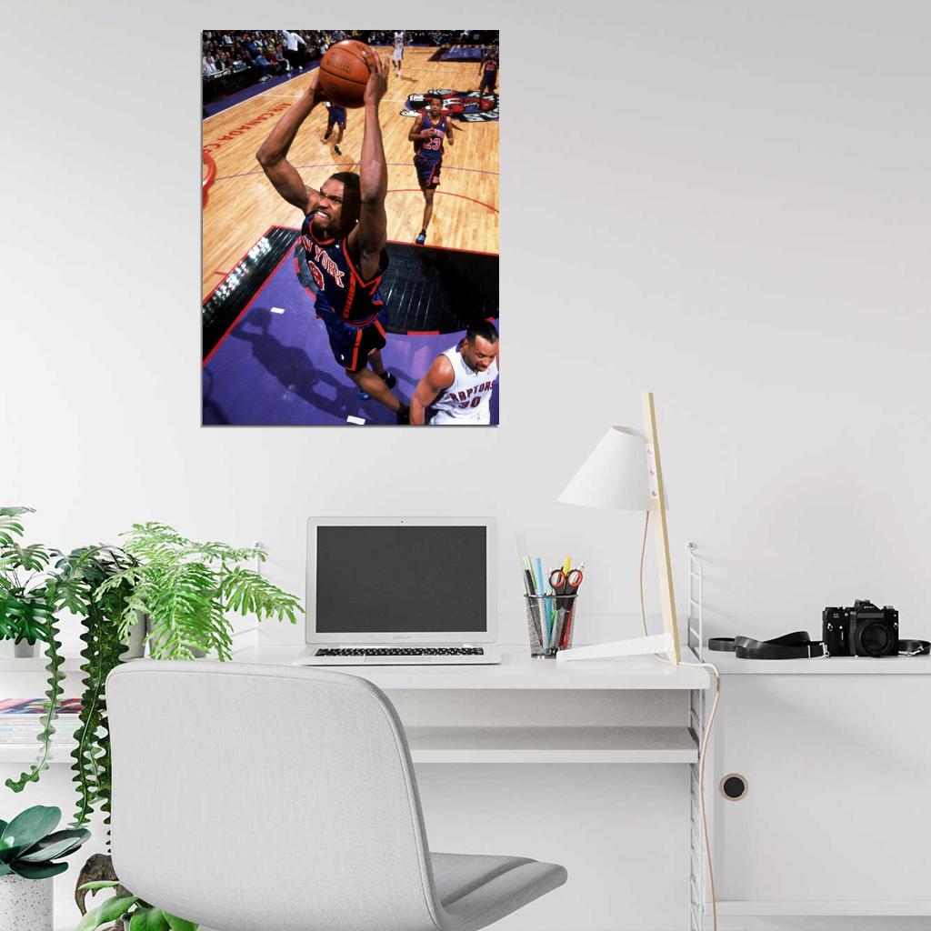 Latrell Sprewell Dunk New York Retro Basketball Sport Wall Art Print Poster