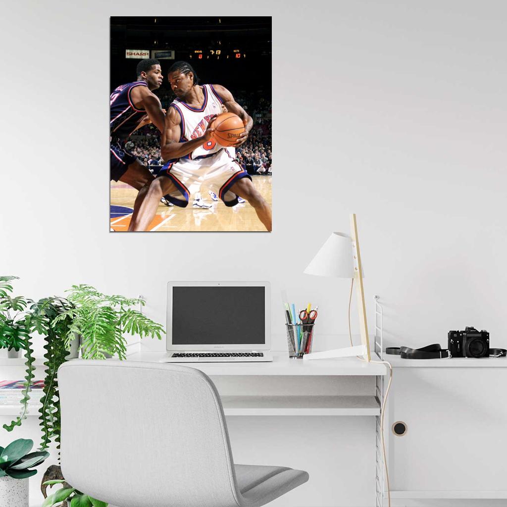Latrell Sprewell New York Retro Basketball Sport Wall Art Print Poster