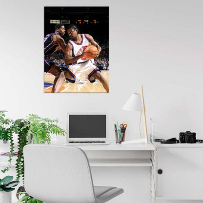 Latrell Sprewell New York Retro Basketball Sport Wall Art Print Poster