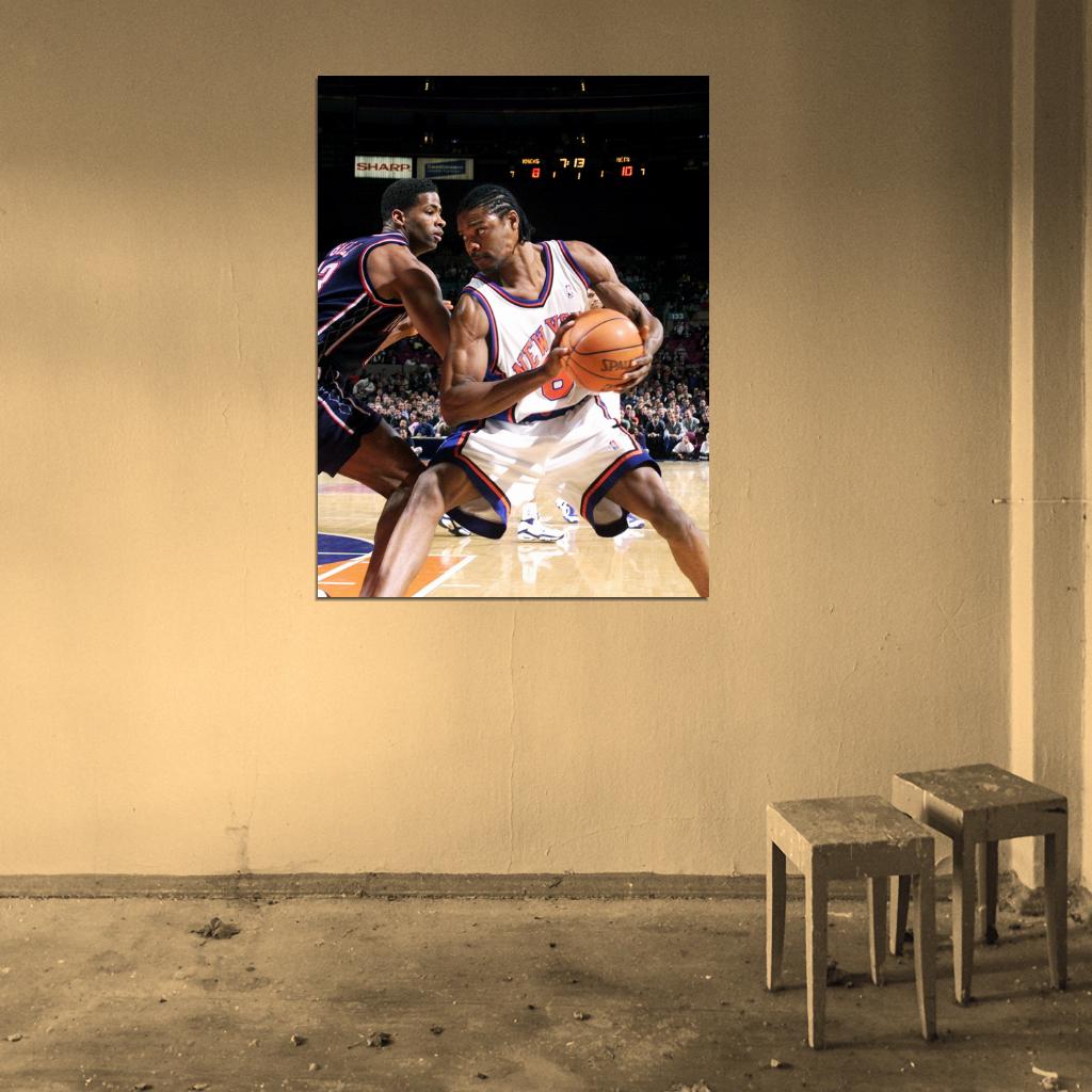 Latrell Sprewell New York Retro Basketball Sport Wall Art Print Poster