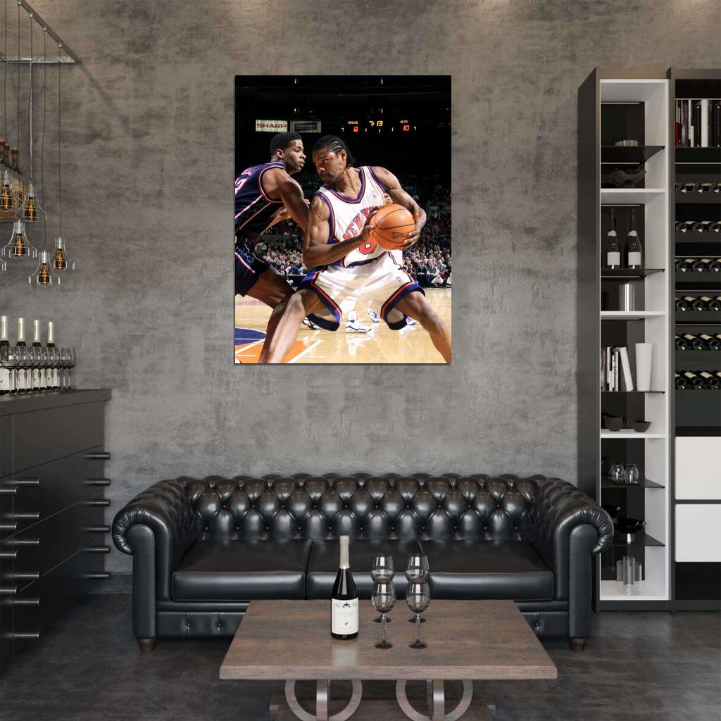 Latrell Sprewell New York Retro Basketball Sport Wall Art Print Poster