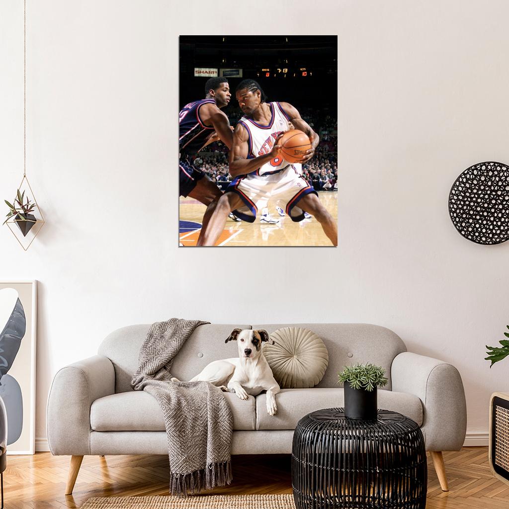 Latrell Sprewell New York Retro Basketball Sport Wall Art Print Poster