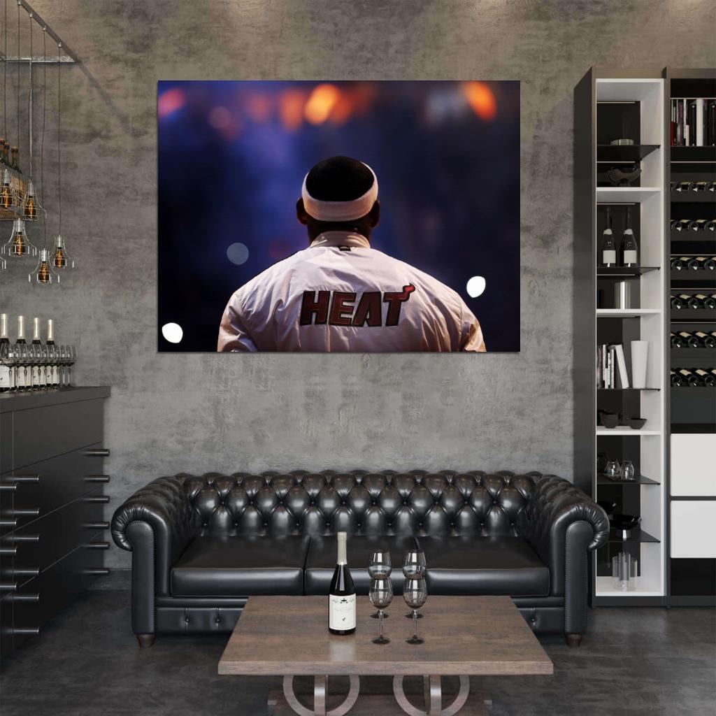LeBron James Back Champion Basketball Sport Wall Art Print Poster