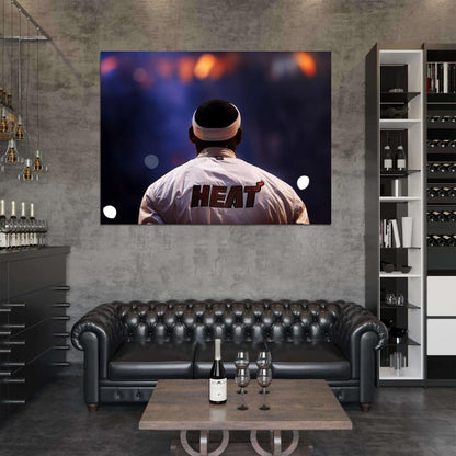 LeBron James Back Champion Basketball Sport Wall Art Print Poster